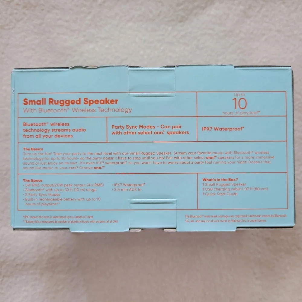 🚨FINAL DROP🚨 onn. Small Rugged Speaker with Bluetooth Wireless Technology - Picture 2 of 4